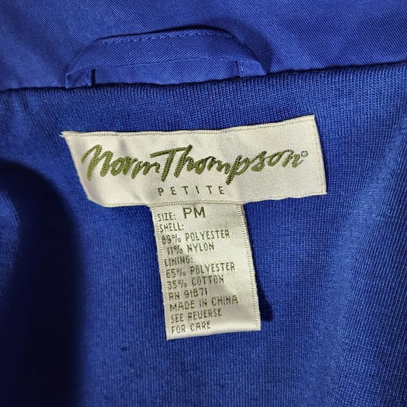 Like New Norm Thompson Zip Front Knit Lined Bomber Jacket size Medium Petite WOW - Picture 5 of 15